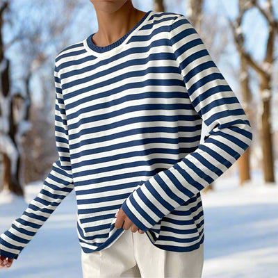 Felicia | Casual gestreept dames shirt met lange mouwen