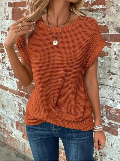 Sylvia wafelgebreid T-shirt