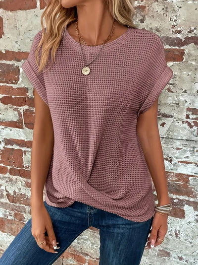 Sylvia wafelgebreid T-shirt
