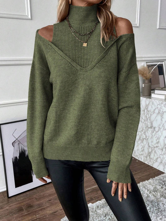 Bettina | Gebreide dames coltrui met off-shoulder ontwerp