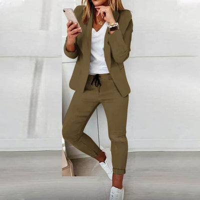 Sarah | Casual dames set met blazer en joggingbroek