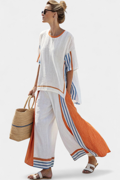 Anzaleira elegante gestreepte set