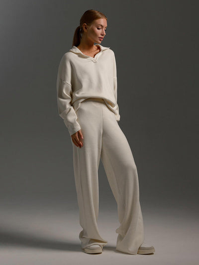 Jacqueline | Dames set met polotrui en wijde broek