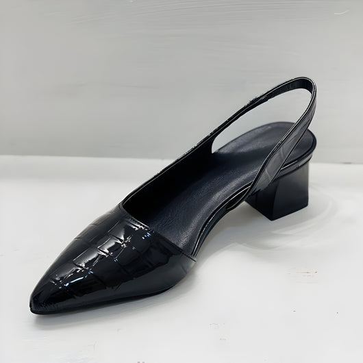 Bettina | Dames schoenen met spitse neus en blokhak