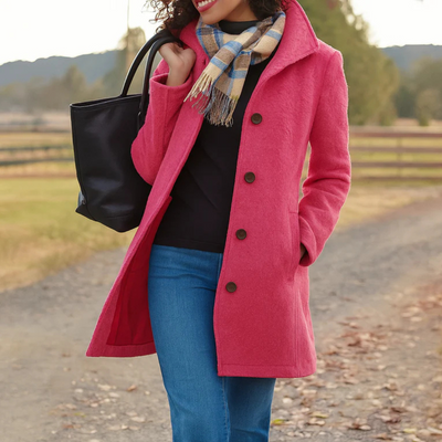 Helga | Klassieke dames winterjas met knoopsluiting