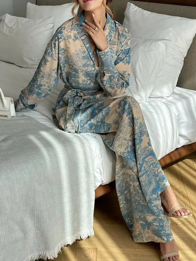 Britta | Casual tweedelige dames set met print