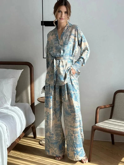 Britta | Casual tweedelige dames set met print