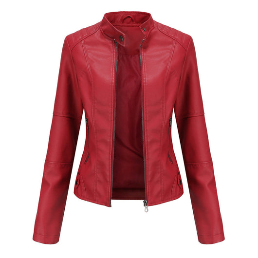 Kirsten | Dames bikerjack van imitatieleer met rits