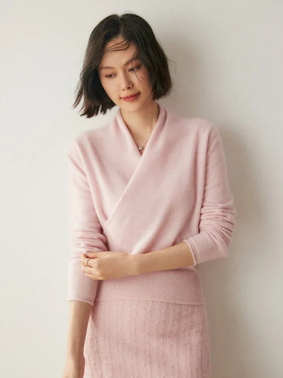 Laura | Elegante dames wikkeltrui met overslagontwerp