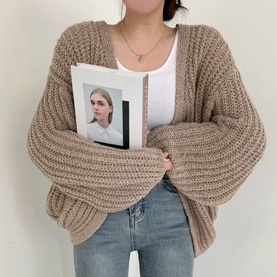 Carmen | Casual grofgebreid damesvest met open voorkant