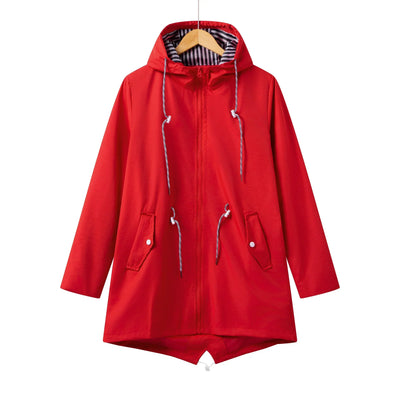 Claudia | Casual dames jas met capuchon, koord en rits