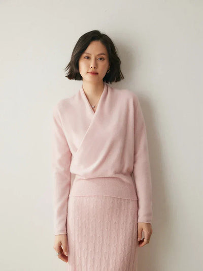 Laura | Elegante dames wikkeltrui met overslagontwerp
