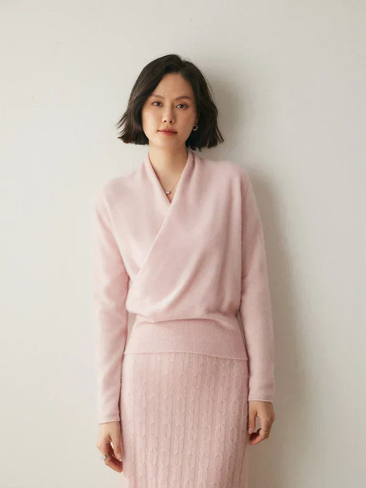 Laura | Elegante dames wikkeltrui met overslagontwerp