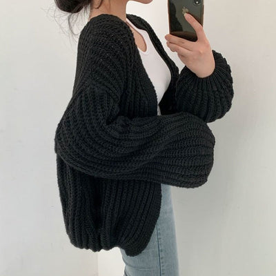Carmen | Casual grofgebreid damesvest met open voorkant