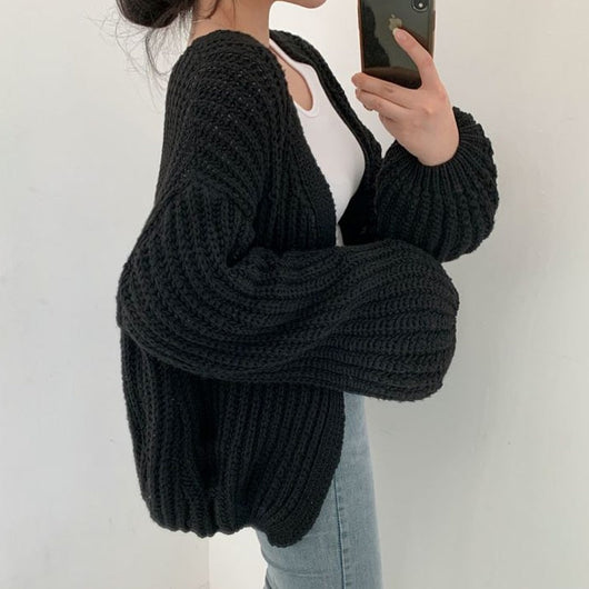 Carmen | Casual grofgebreid damesvest met open voorkant