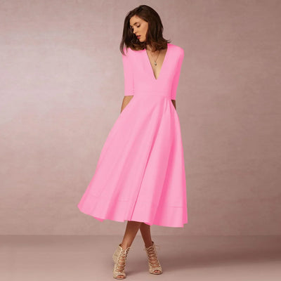 Bettina | Elegante vloeiende dames midijurk
