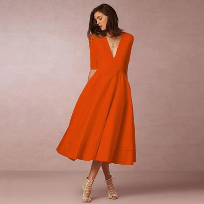Bettina | Elegante vloeiende dames midijurk