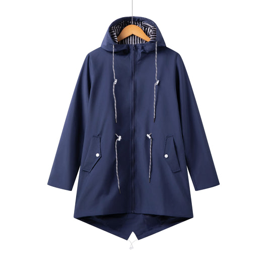 Claudia | Casual dames jas met capuchon, koord en rits