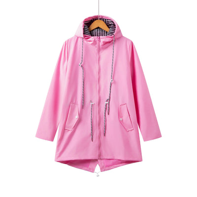 Claudia | Casual dames jas met capuchon, koord en rits