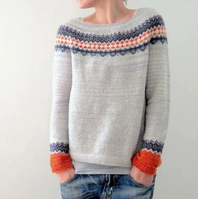 Andrea | Dames winterkersttrui met Noors dessin