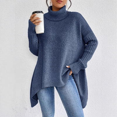 Gudrun | Behaaglijke oversized dames wintertrui met hoge kraag