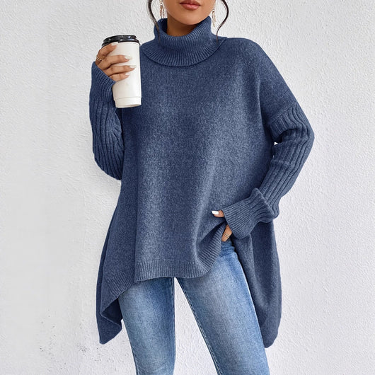Gudrun | Behaaglijke oversized dames wintertrui met hoge kraag