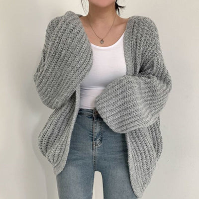 Carmen | Casual grofgebreid damesvest met open voorkant