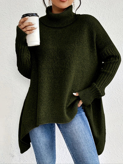 Gudrun | Behaaglijke oversized dames wintertrui met hoge kraag