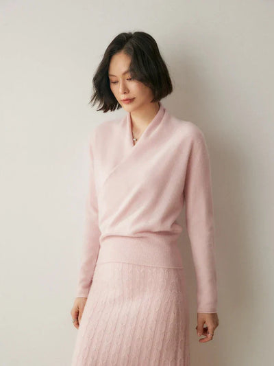 Laura | Elegante dames wikkeltrui met overslagontwerp