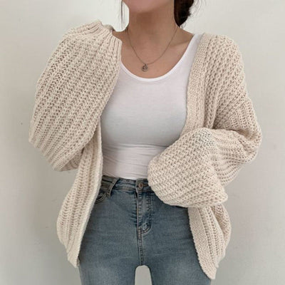 Carmen | Casual grofgebreid damesvest met open voorkant