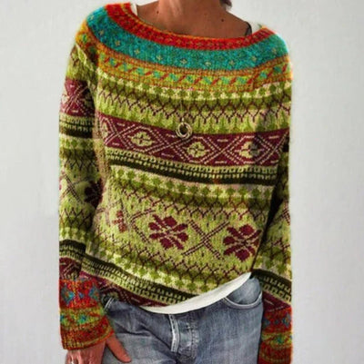 Andrea | Dames winterkersttrui met Noors dessin