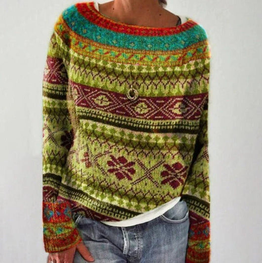 Andrea | Dames winterkersttrui met Noors dessin