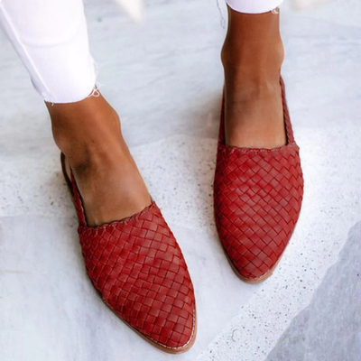 Verena | Gevlochten dames slingback-ballerina's voor het voorjaar