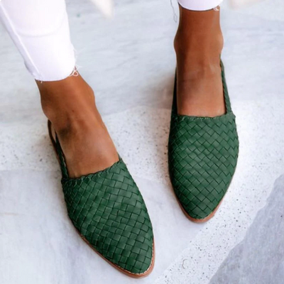 Verena | Gevlochten dames slingback-ballerina's voor het voorjaar