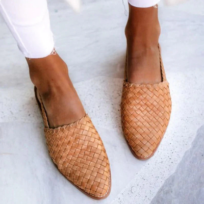 Verena | Gevlochten dames slingback-ballerina's voor het voorjaar