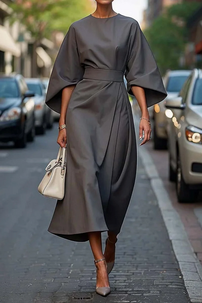 Annika | Dames midijurk met taillenceintuur