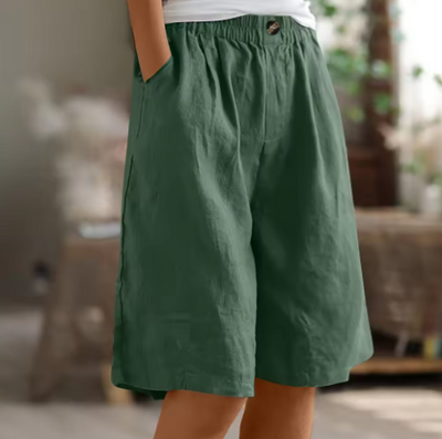 Edith | Wijde dames casual short met zakken