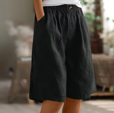 Edith | Wijde dames casual short met zakken
