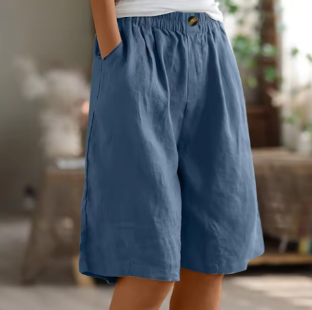 Edith | Wijde dames casual short met zakken