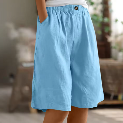 Edith | Wijde dames casual short met zakken