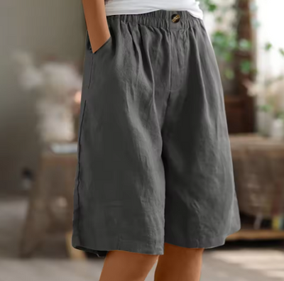 Edith | Wijde dames casual short met zakken
