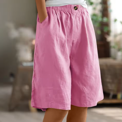 Edith | Wijde dames casual short met zakken