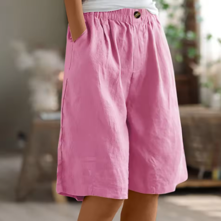 Edith | Wijde dames casual short met zakken