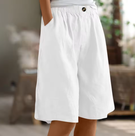 Edith | Wijde dames casual short met zakken