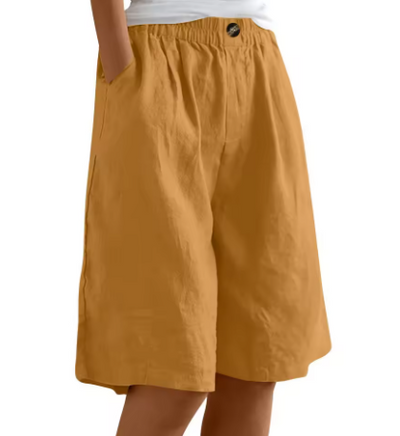 Edith | Wijde dames casual short met zakken