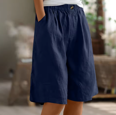 Edith | Wijde dames casual short met zakken