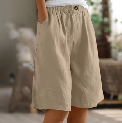 Edith | Wijde dames casual short met zakken