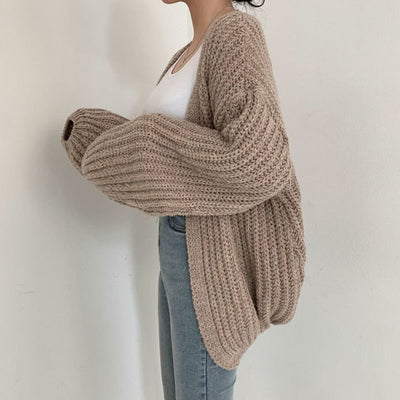 Carmen | Casual grofgebreid damesvest met open voorkant