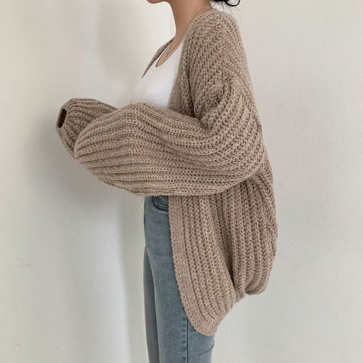 Carmen | Casual grofgebreid damesvest met open voorkant