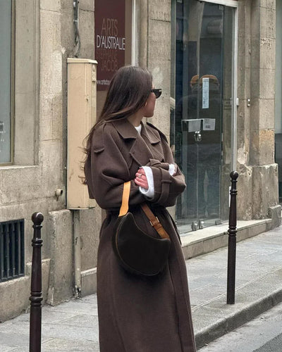 Sabine | Lange dames wintertrenchcoat van wol